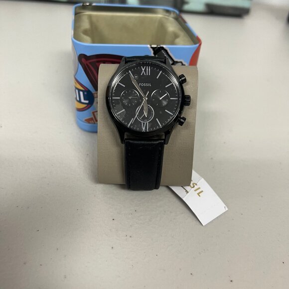 Fossil BQM2364 Fenmore Multifunction Black Leather Men's Watch - Picture 2 of 6